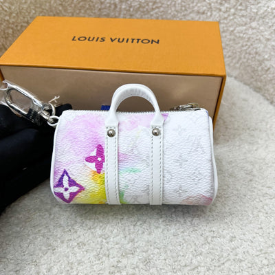 LV Mini Keepall Bag Charm in Watercolour Canvas and SHW (Model: MP2975)