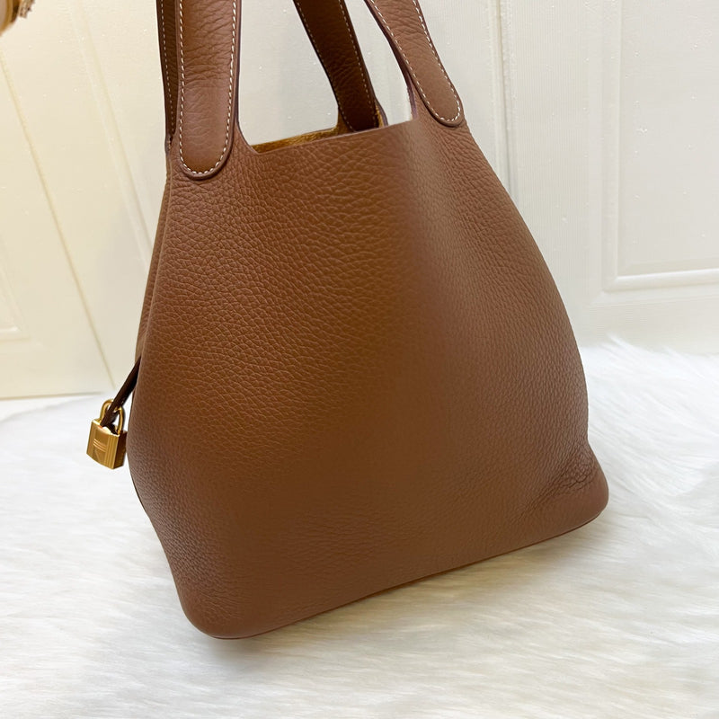 Hermes Picotin 22 in Gold Clemence Leather and GHW