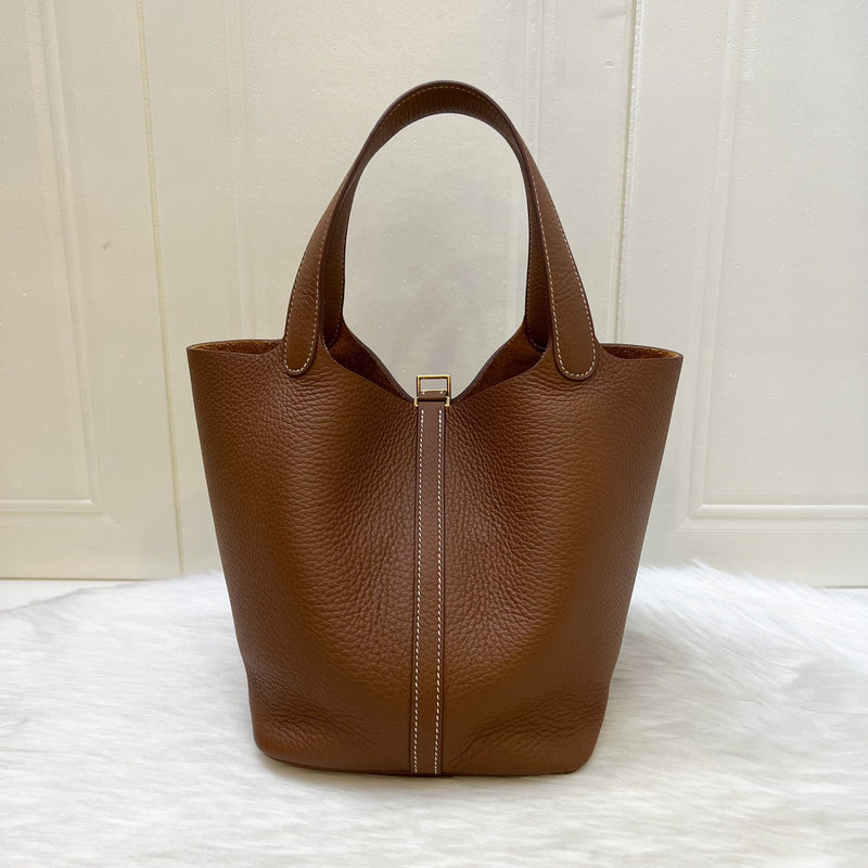 Hermes Picotin 22 in Gold Clemence Leather and GHW