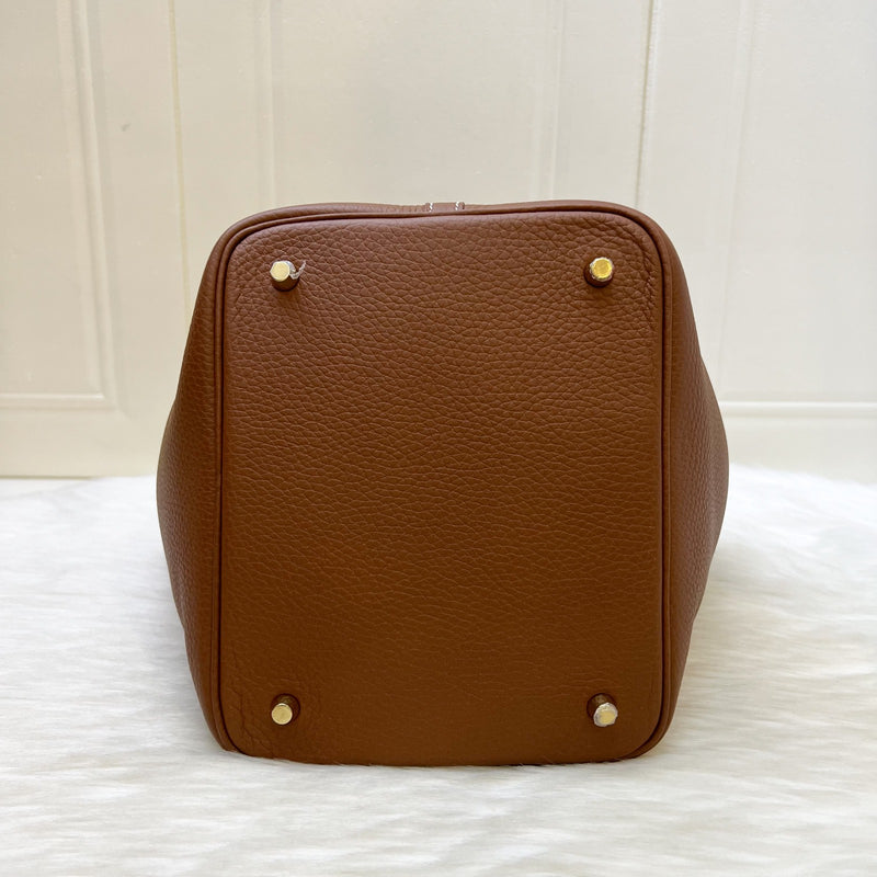 Hermes Picotin 22 in Gold Clemence Leather and GHW