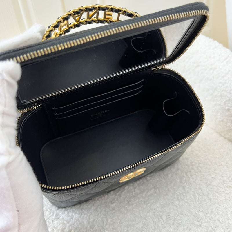 Chanel 22S "Pick Me Up" Vanity in Black Caviar and AGHW