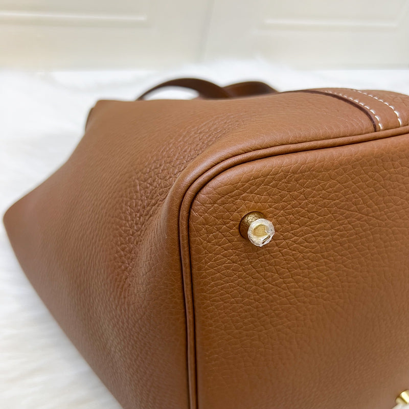 Hermes Picotin 22 in Gold Clemence Leather and GHW
