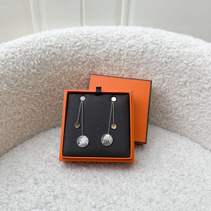 【エレガント】HERMES Boucles d'oreilles Ex-Libris ピアス Hermes Boucles d'oreilles Hermès Ex-Libris 925 Silver