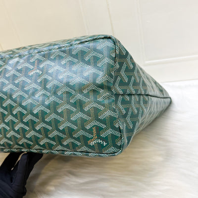 Goyard St Louis PM Tote in Green Signature Goyardine Canvas
