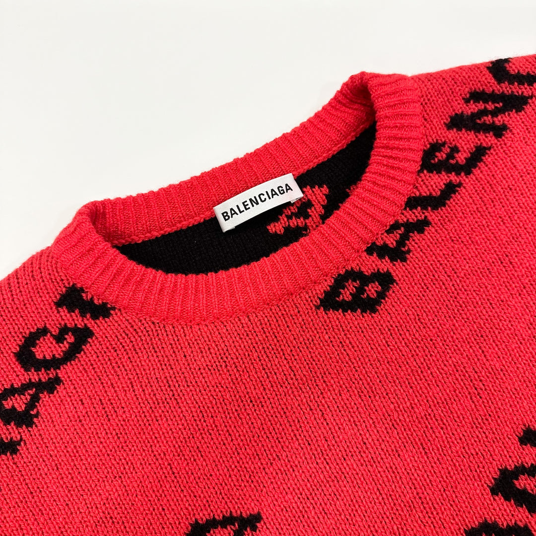 Balenciaga sweater red best sale