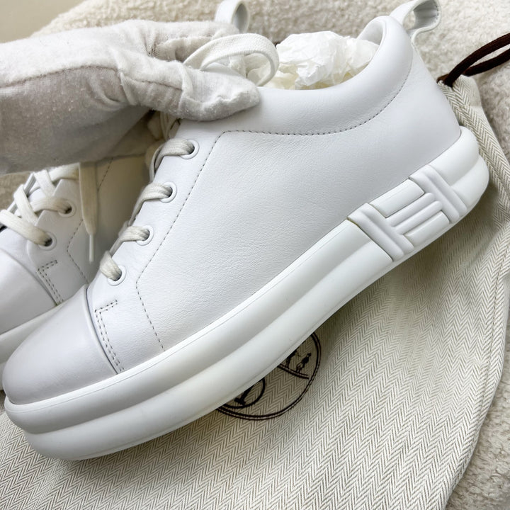 セール【HERMES】Sneakers Happy Hermes Happy Sneakers 37 White Calfskin | eBay