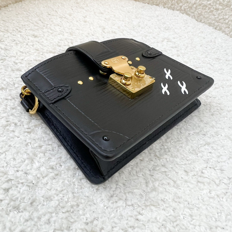 LV Trunk Multicartes Card Holder with Key Ring in Black Epi Leather and GHW