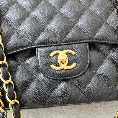 <On Hold> Chanel Jumbo Classic Flap DF in Black Caviar and GHW