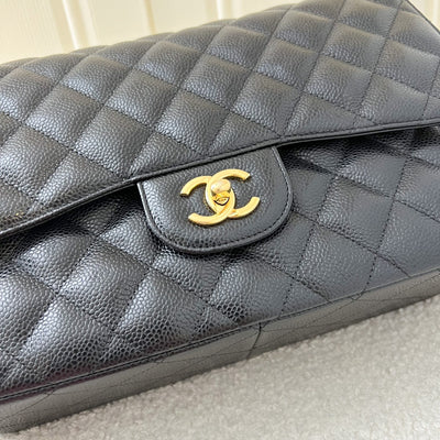 <On Hold> Chanel Jumbo Classic Flap DF in Black Caviar and GHW