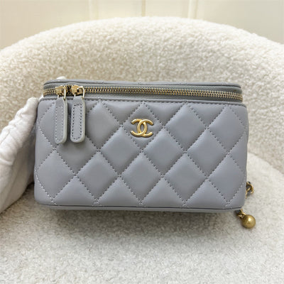 Chanel Pearl Crush Small Vanity in Grey Lambskin and AGHW