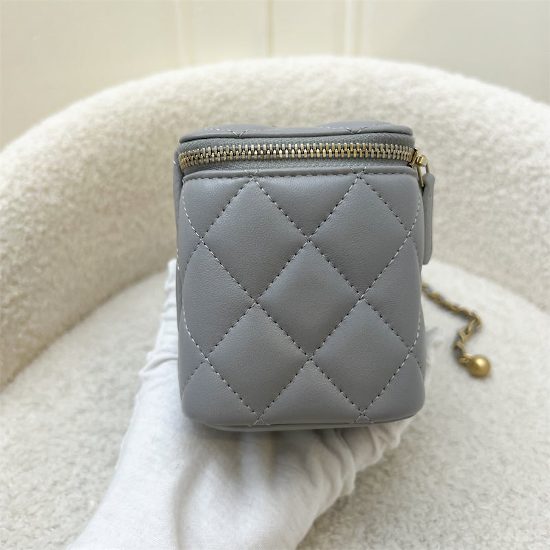 Chanel Pearl Crush Small Vanity in Grey Lambskin and AGHW