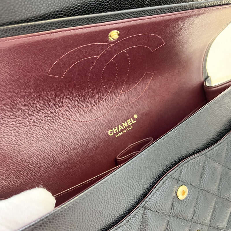 <On Hold> Chanel Jumbo Classic Flap DF in Black Caviar and GHW