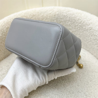 Chanel Pearl Crush Small Vanity in Grey Lambskin and AGHW