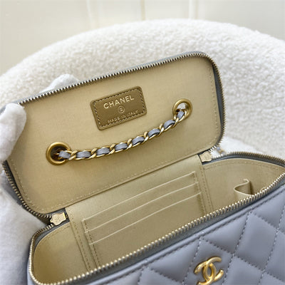 Chanel Pearl Crush Small Vanity in Grey Lambskin and AGHW