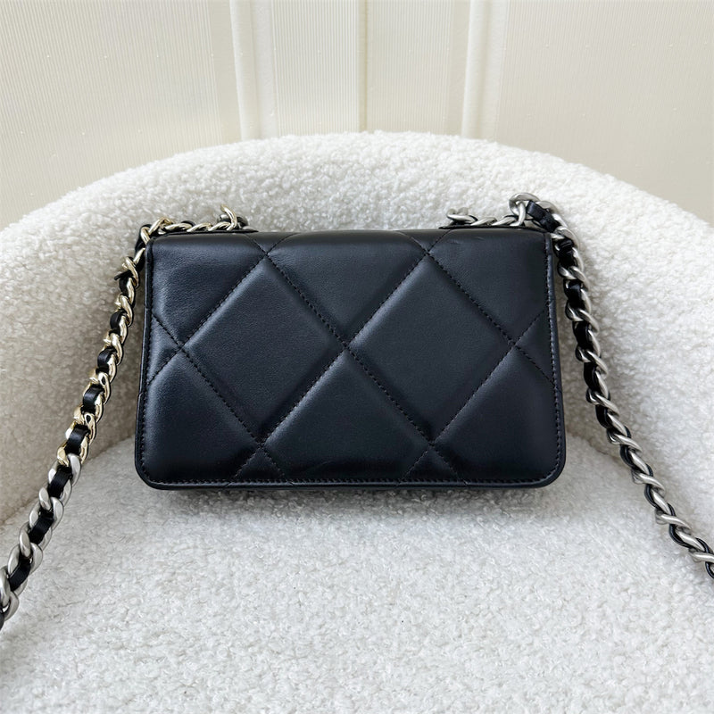 Chanel 19 Wallet on Chain WOC in Black Lambskin and 3-Tone HW – Brands Lover