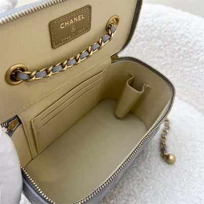 Chanel Pearl Crush Small Vanity in Grey Lambskin and AGHW