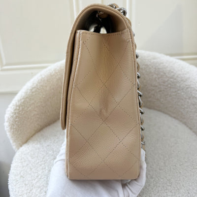 Chanel Jumbo Classic Single Flap SF in Beige Caviar and SHW