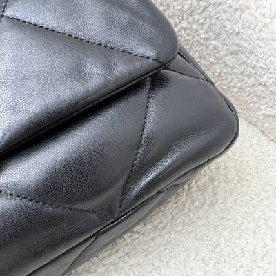 Chanel 19 Small Flap in Black Goatskin and 3-tone HW