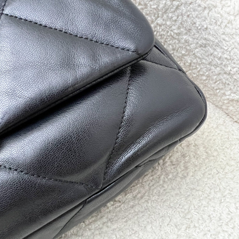 Chanel 19 Small Flap in Black Goatskin and 3-tone HW