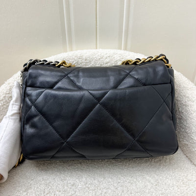 Chanel 19 Small Flap in Black Goatskin and 3-tone HW