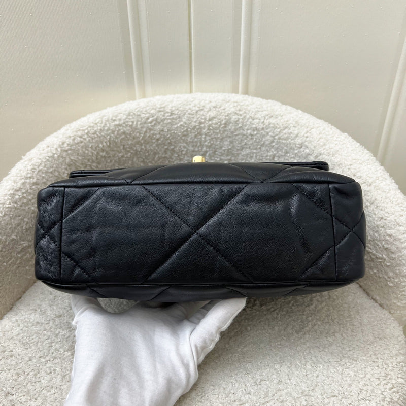 Chanel 19 Small Flap in Black Goatskin and 3-tone HW