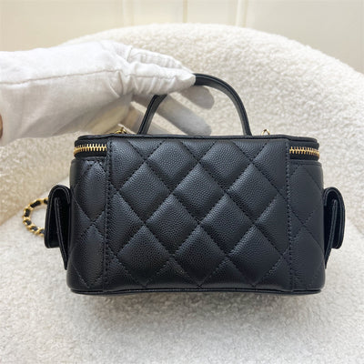 Chanel Multi Pocket Vanity Case Bag Black Caviar and LGHW