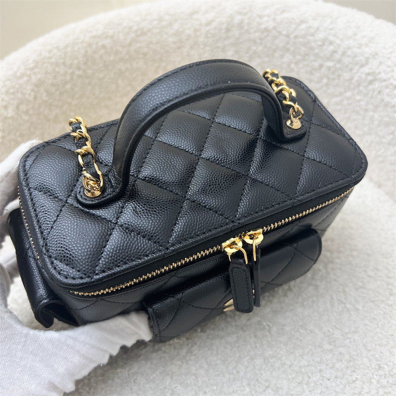 Chanel Multi Pocket Vanity Case Bag Black Caviar and LGHW – Brands Lover