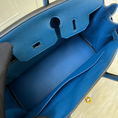 Hermes Birkin 30 in Bleu De Galice Togo Leather and GHW