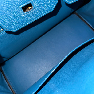 Hermes Birkin 30 in Bleu De Galice Togo Leather and GHW