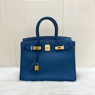 Hermes Birkin 30 in Bleu De Galice Togo Leather and GHW