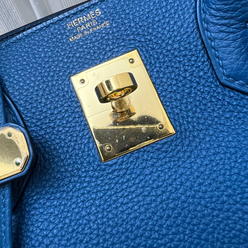Hermes Birkin 30 in Bleu De Galice Togo Leather and GHW