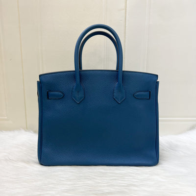Hermes Birkin 30 in Bleu De Galice Togo Leather and GHW