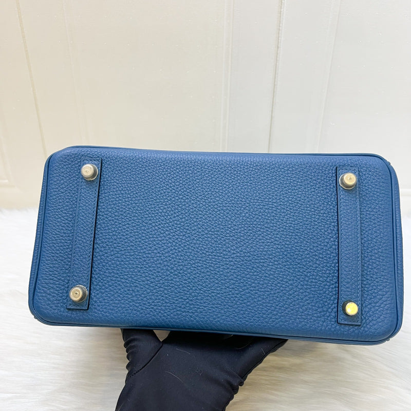 Hermes Birkin 30 in Bleu De Galice Togo Leather and GHW