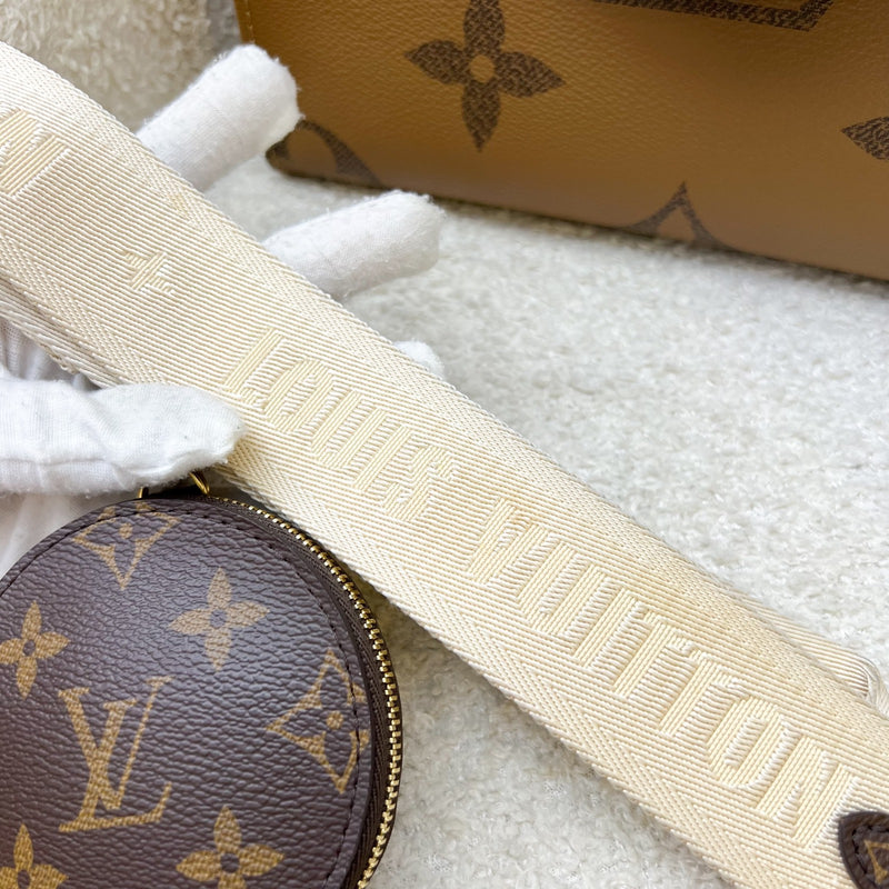 LV Onthego PM in Monogram and Reverse Monogram Canvas and GHW