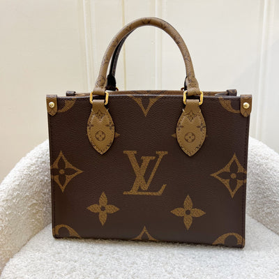 LV Onthego PM in Monogram and Reverse Monogram Canvas and GHW