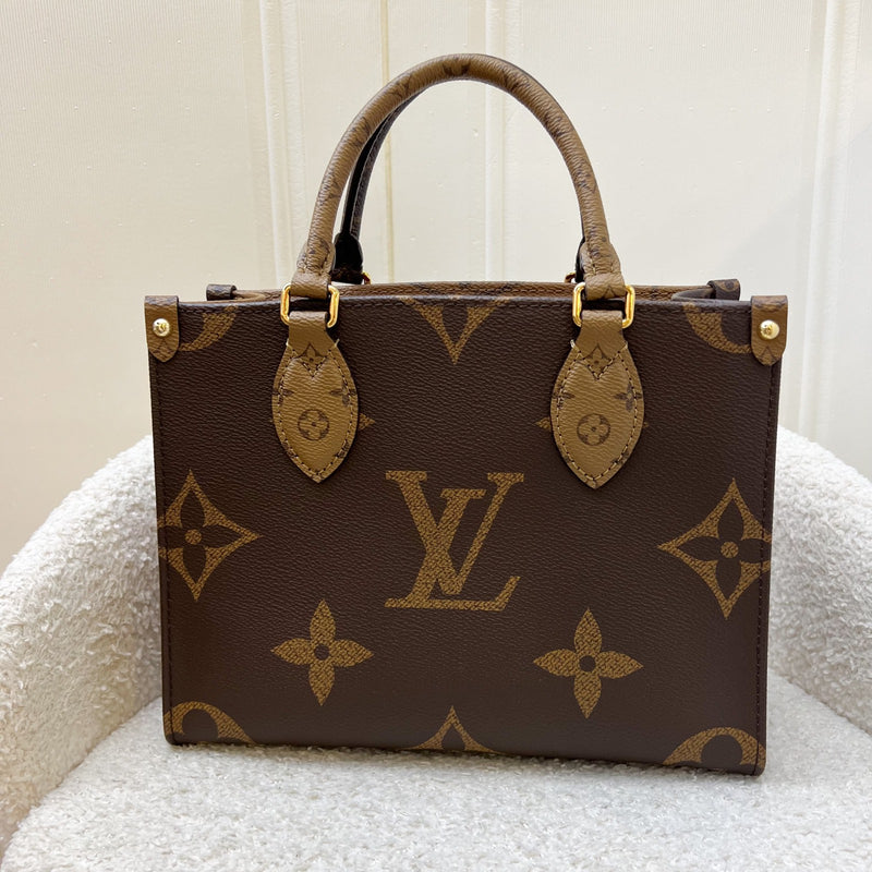 LV Onthego PM in Monogram and Reverse Monogram Canvas and GHW