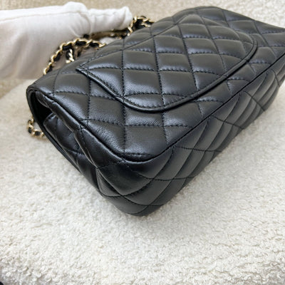 Chanel 23A Mini Rectangle Flap with Crystals Top Handle in Black Lambskin and LGHW (Model: AS4141)