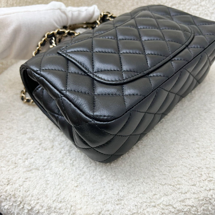 Chanel 23A Mini Rectangle Flap with Crystals Top Handle in Black