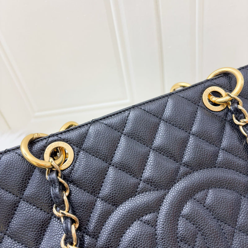 Chanel Grand Shopping Tote GST in Black Caviar and GHW