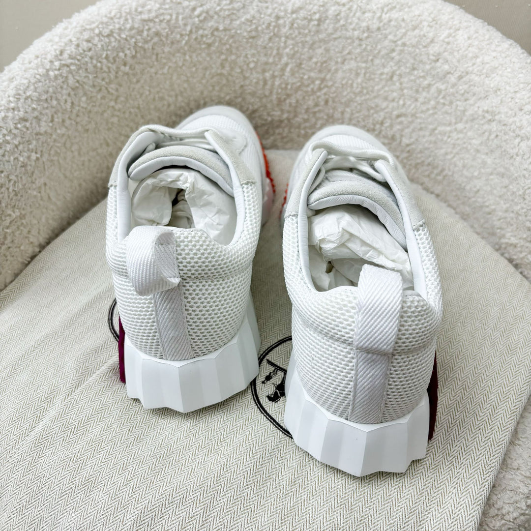 Hermes Ladies Bouncing Mesh and Suede Goatskin Sneaker in