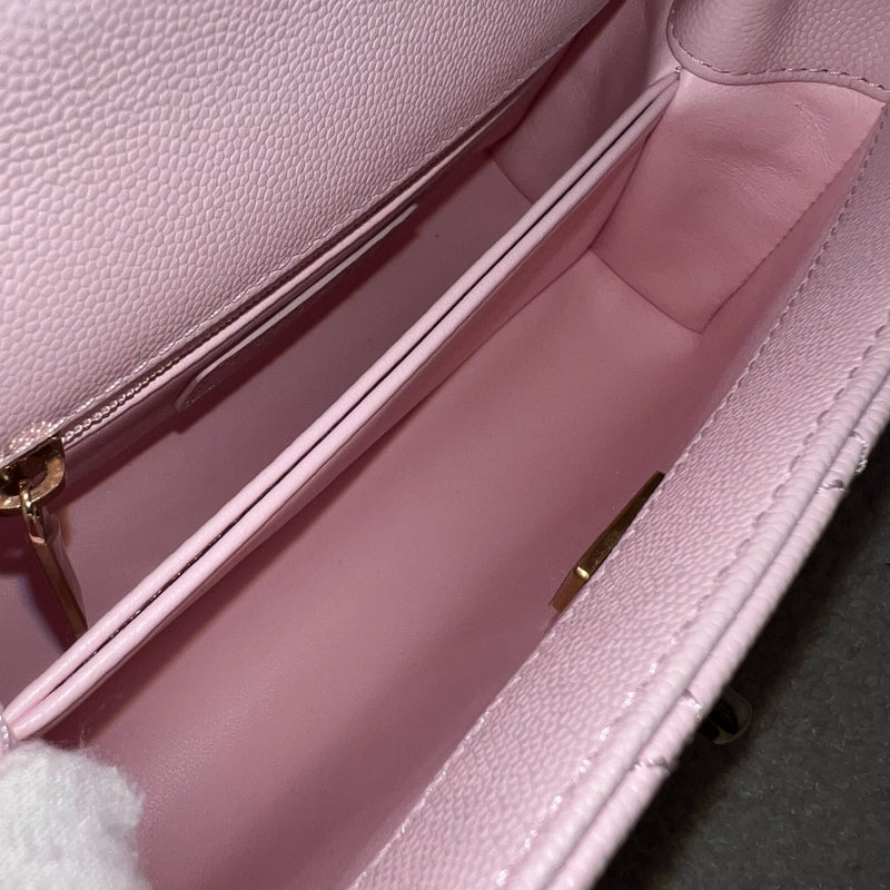 Chanel Small 24cm Coco Handle in 22P Pink Caviar LGHW (Model: A92990)