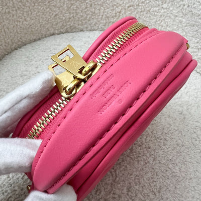 LV KeepMyHeart Bag in Neon Pink Debossed Monogram Calfskin and GHW