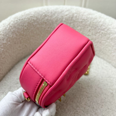 LV KeepMyHeart Bag in Neon Pink Debossed Monogram Calfskin and GHW