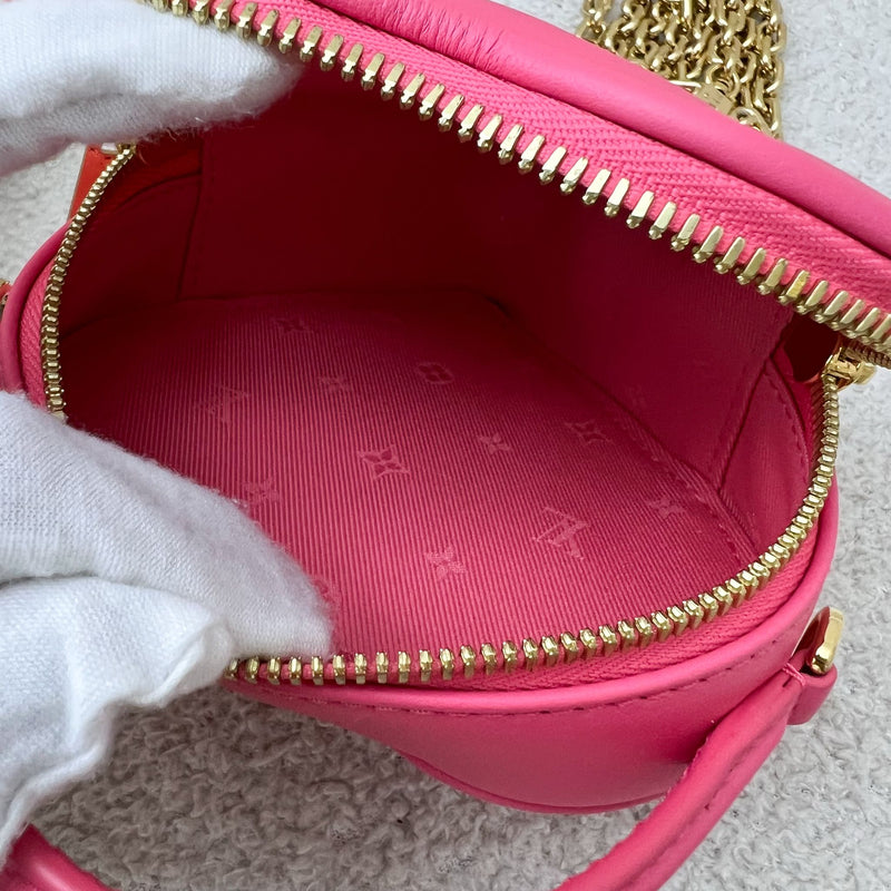 LV KeepMyHeart Bag in Neon Pink Debossed Monogram Calfskin and GHW