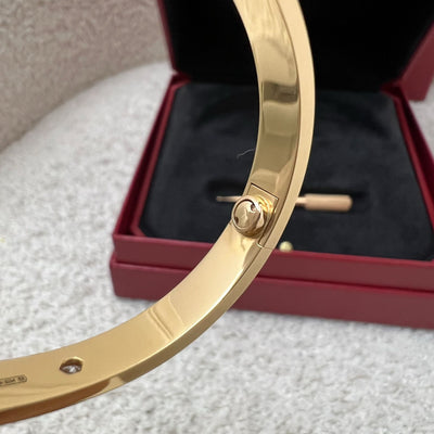 Cartier Love Bracelet with 4 Diamonds in 18K Rose Gold Size 16