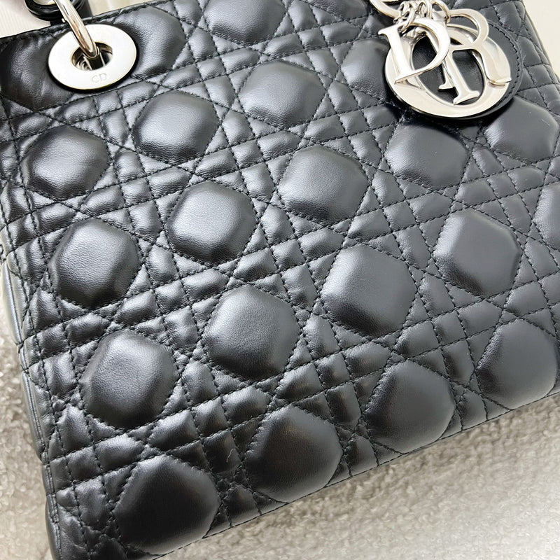 Dior Medium Lady Dior in Black Lambskin and SHW