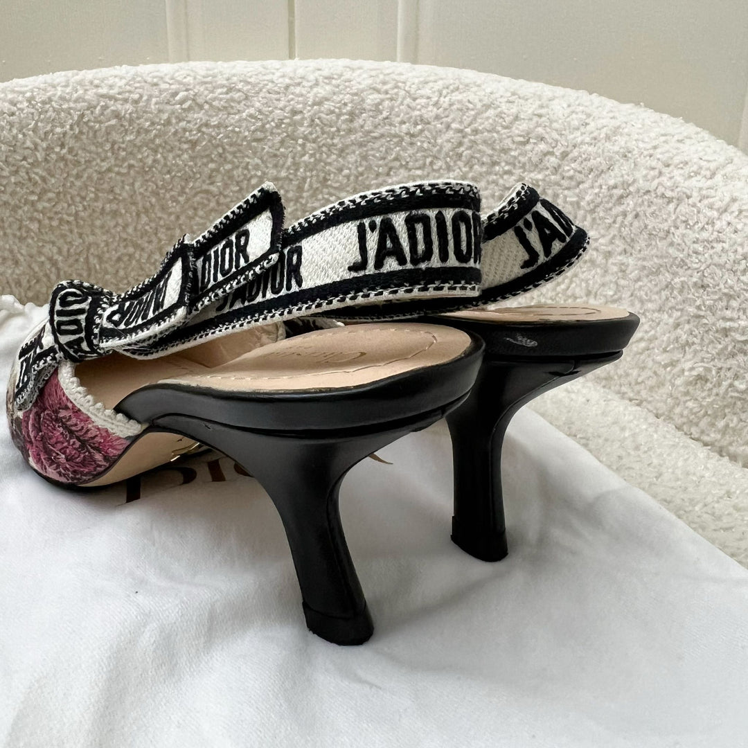 Dior Embroidered Slingback Heels Sz38 – Brands Lover
