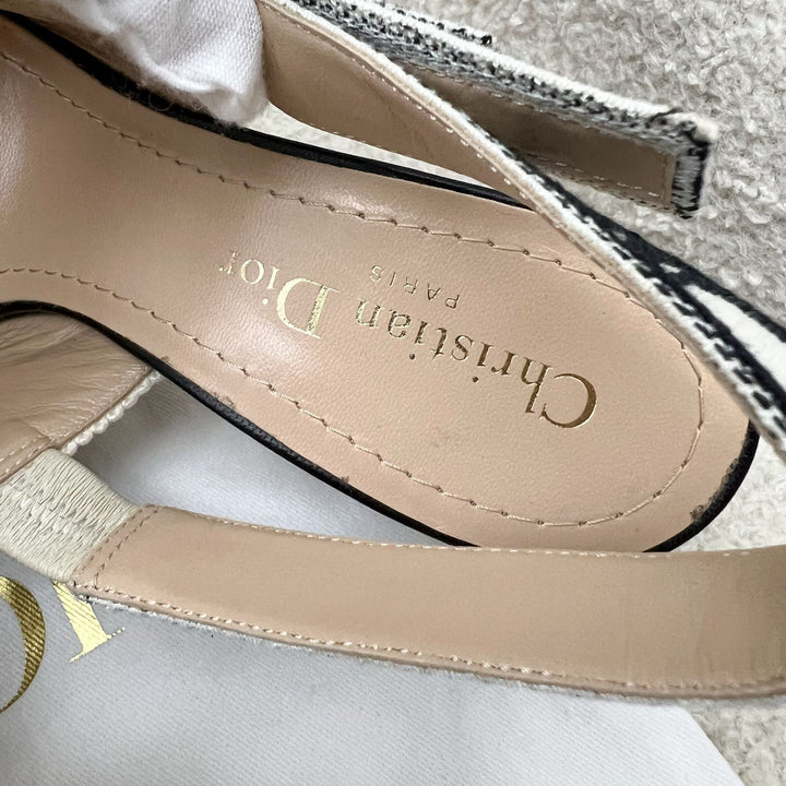 Dior Embroidered Slingback Heels Sz38 – Brands Lover