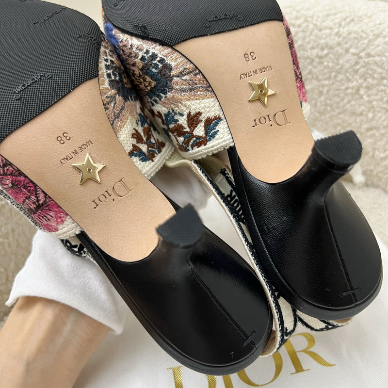 Dior Embroidered Slingback Heels Sz38