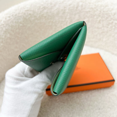 Hermes Calvi Duo in Vert Vertigo / Jaune Milton Epsom Leather and PHW